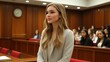 © Ika - Young woman in courtroom setting