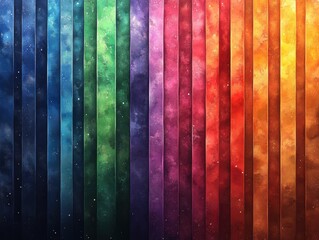 Poster - A Vibrant Rainbow Gradient Background with a Unique Colorful Design Illustration Effect