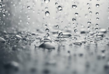 Wall Mural - background white concept water day rain drop macro glasses transparent bubble dew blue window surfac