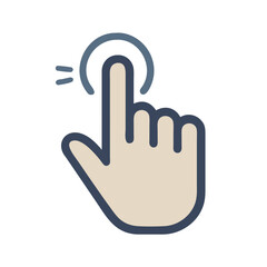 Leinwandbilder - Hand Cursor Click Icon Vector Design