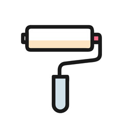 Aufkleber - Paint Roller Tool Vector Icon

