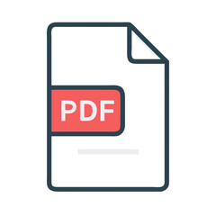 Leinwandbilder - PDF File Document Vector Icon

