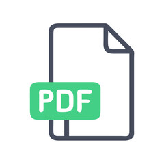 Leinwandbilder - PDF File Document Vector Icon

