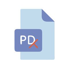 Leinwandbilder - PDF File Document Vector Icon

