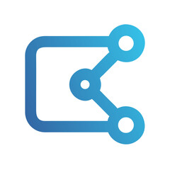Fototapete - Share Icon Vector for Social Media, Connectivity, and Information Sharing Concepts

