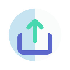 Fototapete - Upload Icon Vector for Cloud Storage, File Sharing, and Data Transfer Interfaces