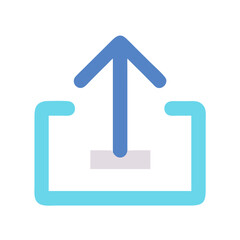 Fototapete - Upload Icon Vector for Cloud Storage, File Sharing, and Data Transfer Interfaces