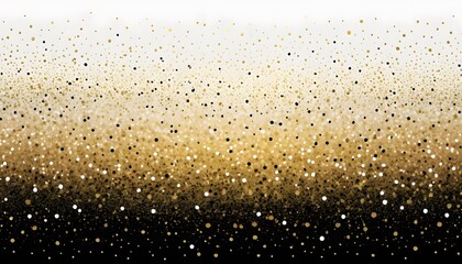 Aufkleber - Elegant Gold And White Background, Sparkling Texture With Golden And Black Dots. Festive Shimmer For Celebrations. Dreamy, Ethereal Design For Invitations And Announcements. Abstract Background.