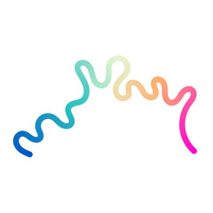 Wall Mural - abstract wavy gradient lines with fluid ribbon shapes, colorful 3d pattern, geometric and organic de