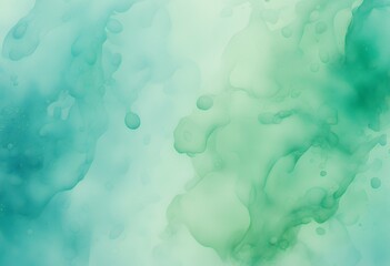 Wall Mural - paint banner liquid green background pastel tone blue watercolor fluid soft texture cool white rough
