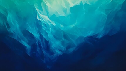 Wall Mural - azure depths gradient from bright teal to deep blue creates abstract, flowing, organic forms