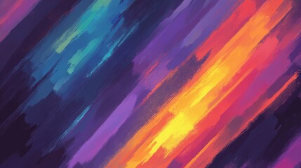 Wall Mural - colorful diagonal brush strokes create a dynamic, vibrant background with blending hues and abstract