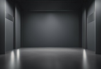 Wall Mural - empty dark gray room gradient gray abstract background decorated spotlights display your product