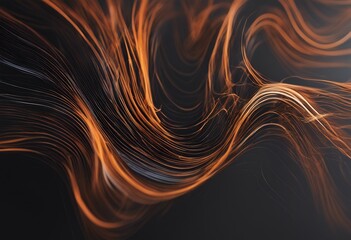 Wall Mural - digital lines liquid pattern background shape flow white colorful wave orange music black blurred curve element light abstract future blur glow dot cyberspace dynamic energy array illustration design