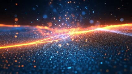 Wall Mural - cosmic particles: a mesmerizing visualization of a universe comprised of radiant particles, swirling