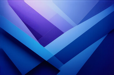 Canvas Print - abstract geometric design featuring overlapping blue and purple angled shapes. layers create depth a