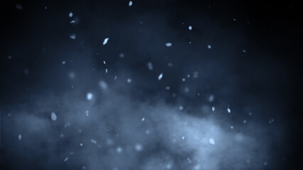 Wall Mural - blurred texture of burn fire with particles embers. blur blue flames on isolated black background. t