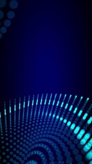 Wall Mural - particles wave cyber or technology background. abstract seamless loop of mesh glowing red dots digit