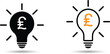 © HaqueMukul - Financial Idea Light Bulb with British Pound Symbol.