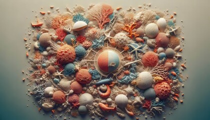 Wall Mural - coral texture plaster finish