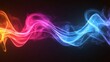 © UtkarshBay - Vibrant Abstract Wavy Lines with Dynamic Motion and Glowing Effects on Dark Background