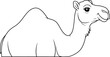 © Shahid - Detailed Camel Coloring Sheet Illustration Featuring Prominent Back Hump For Childrens Art And Craft Project