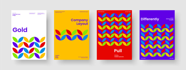 Wall Mural - modern business presentation template. creative book cover layout. geometric poster design. report. 