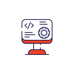 Development icon design with white background stock illustration