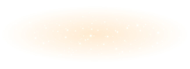 Fototapete - Golden sparkle and stardust with glowing confetti and bokeh light. Festive abstract PNG for Christmas or holiday designs on a transparent background with magic and shine
