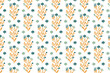 © MuhammadUmar - contemporary botanical seamless pattern featuring detailed floral elements graphic leaves abstract blossoms and nature inspired textures for digital textile printing