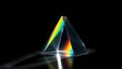 © KWY - triangle shaped object with a rainbow light coming out of it