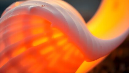 Wall Mural - close up of a toothbrush with orange light