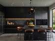 © Alaska young - Modern kitchen interior featuring dark cabinets and sleek contemporary designs