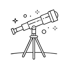 Wall Mural - telescope icon, telescope vector illustration-simple illustration of telescope, perfect for telescop