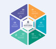 © Лилия Агапова - Hexagon vector infographic template with six parts and icons