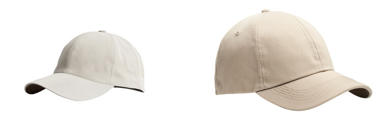 Aufkleber - Minimalist isolated mockups of beige caps showcasing sleek design and clean lines against a simple background