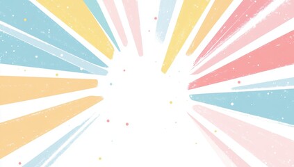 Poster - Pastel sunburst background