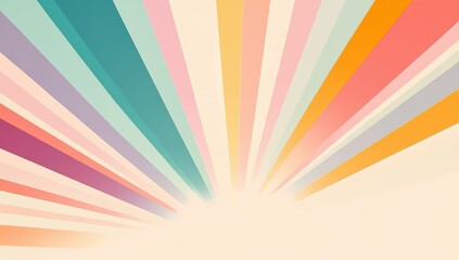 Poster - Pastel ray graphic background