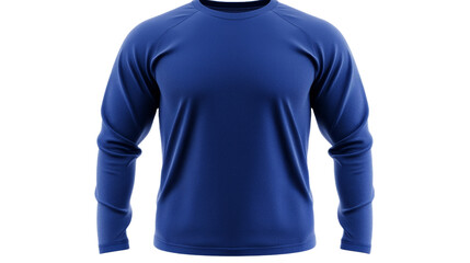 Aufkleber - Isolated minimalist design featuring a blue long-sleeve athletic shirt for fashion and fitness mockups