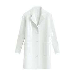 Poster - Minimalist design of an isolated white coat on a plain background emphasizing simplicity and elegance in fashion apparel