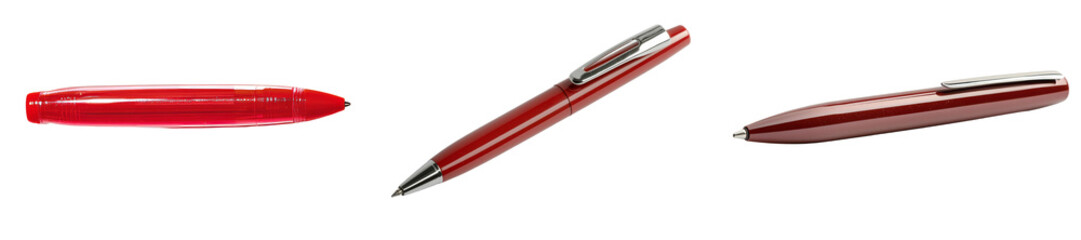 Aufkleber - Modern red pen mockups in various angles showcasing minimalist design and functionality for stationery enthusiasts and designers