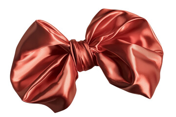 Aufkleber - Elegant silk bow with rich texture and vibrant color on a clean background for minimalist presentation
