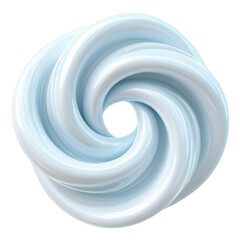 Leinwandbilder - Elegant isolated minimalist mockup of a soft blue swirl design for creative projects and graphics