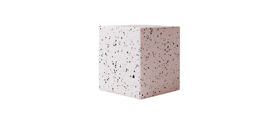 Aufkleber - Minimalist concrete cube mockup showcasing texture and design in a spacious setting