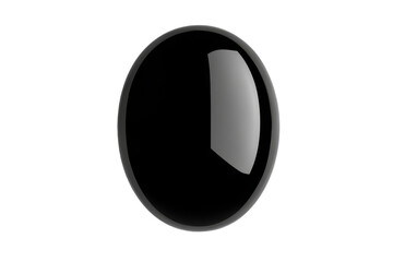 Aufkleber - Minimalist oval black mockup on a clean white background showcasing simplicity and elegance for design presentations