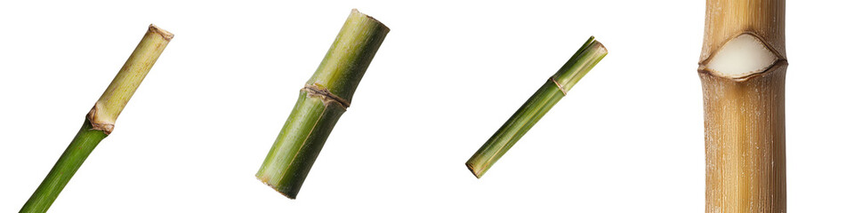 Poster - Modern minimalist bamboo mockups showcasing various cuts and textures for design inspiration or product display