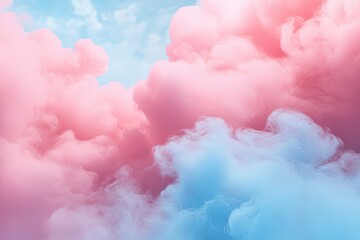 Wall Mural - Pink and blue smoke clouds