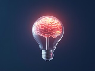 Wall Mural - Brain bulb lights idea