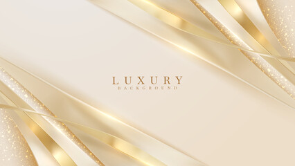 Wall Mural - Luxury abstract gold background with glitter light effect decoration.