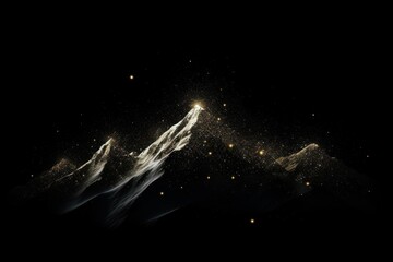 Wall Mural - mountain sparkle light glitter astronomy outdoors nature.